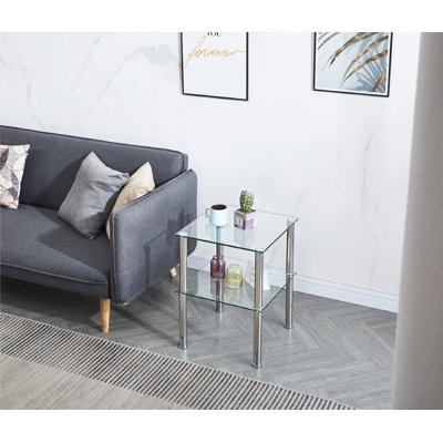 2-Piece Clear Side Table