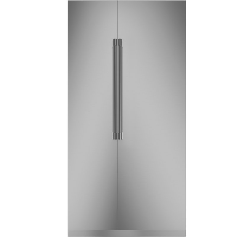 Monogram Premium Column Pair: 18" W Freezer Column + 24" W Refrigerator Column, Panel Ready, Yes, Minimalist, Stainless Steel
