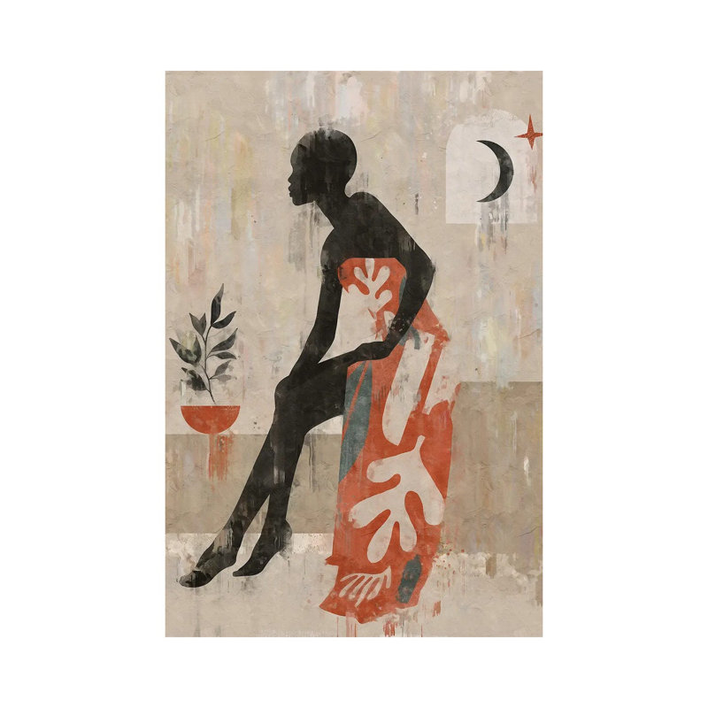 Abstract Ceramics Girl II by Helo Moraes - Gallery-Wrapped Canvas Giclée on Canvas, Wrapped Canvas, 20.32 cm H x 30.48 cm W