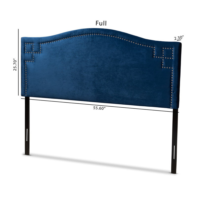 Mikalyn Upholstered Headboard, Full / Double, Royal Blue
