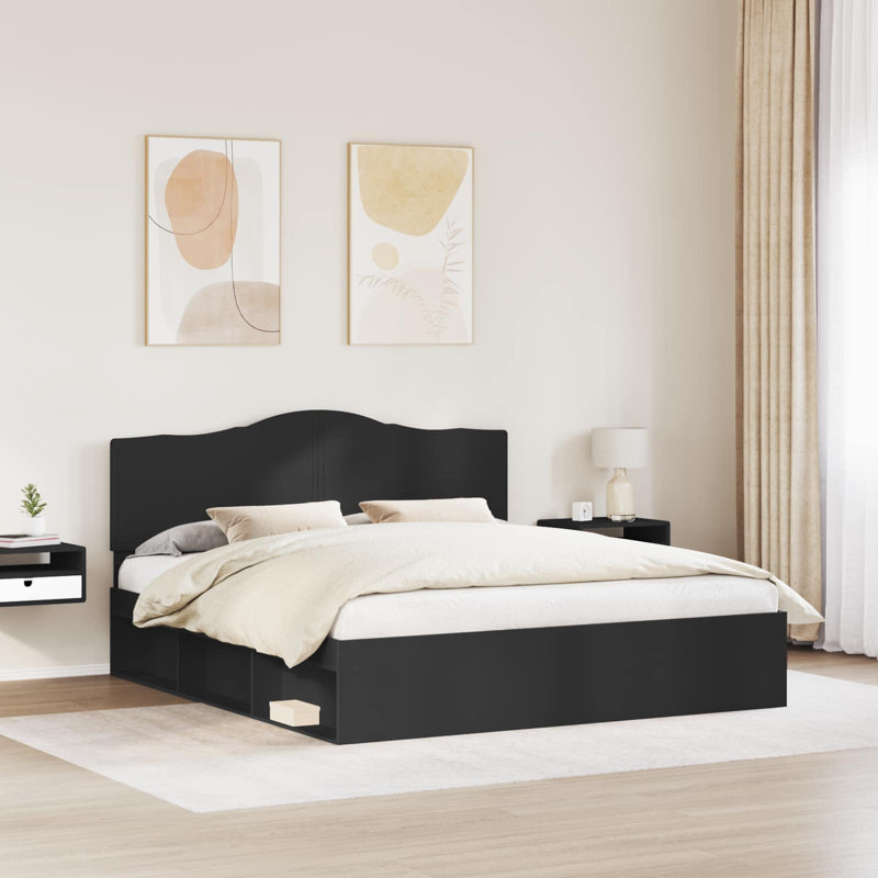 Solid Wood Bed, Super King (6'), Black