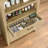 65" Tall Arched Storage Bookcase with Adjustable Shelves,Arched Cabinet with Drawer-1421478659