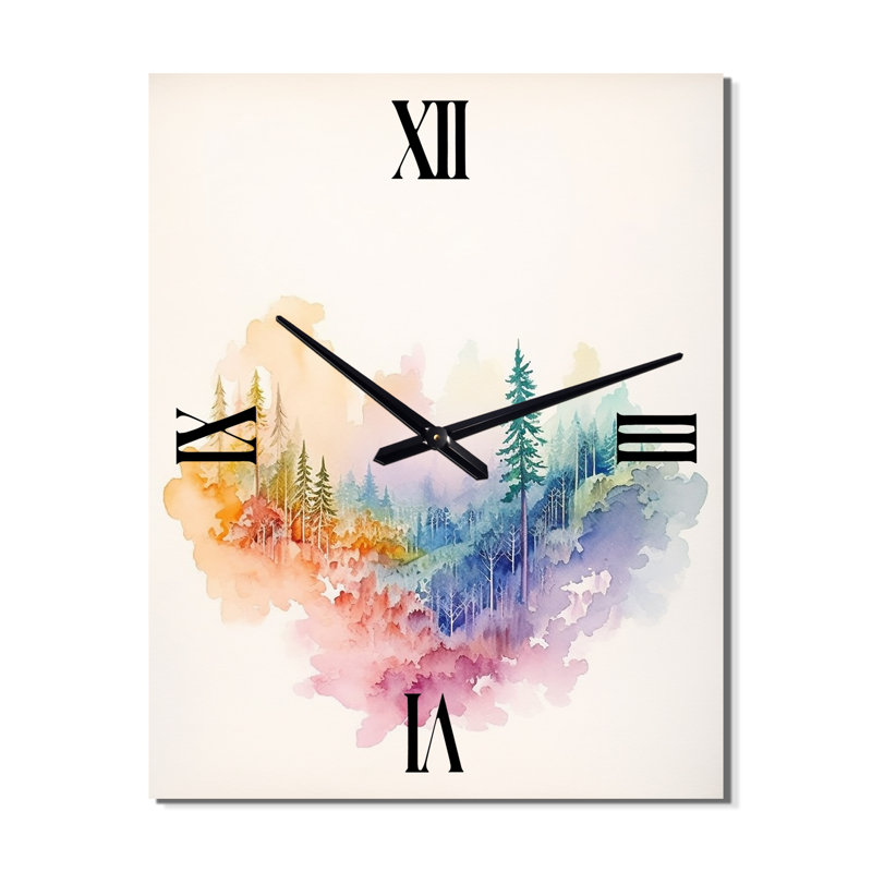 Drystan - Horloge murale arc-en-ciel surdimensionnée, Petit