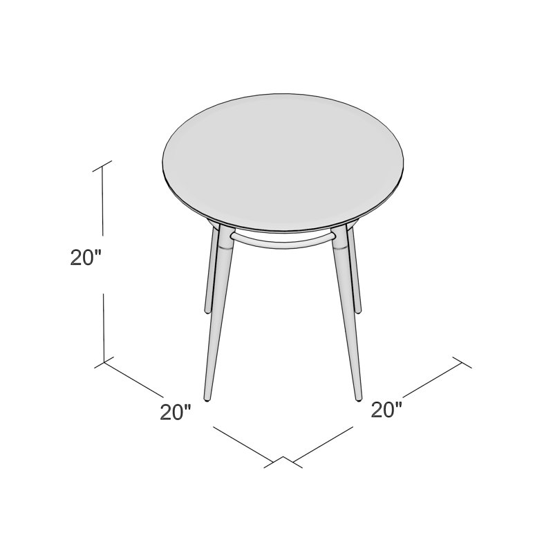 Laticia Glass Top End Table