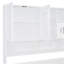 Lit de jour en bois double avec 2 tiroirs, armoire et tablette tout-en-un, blanc-534752500