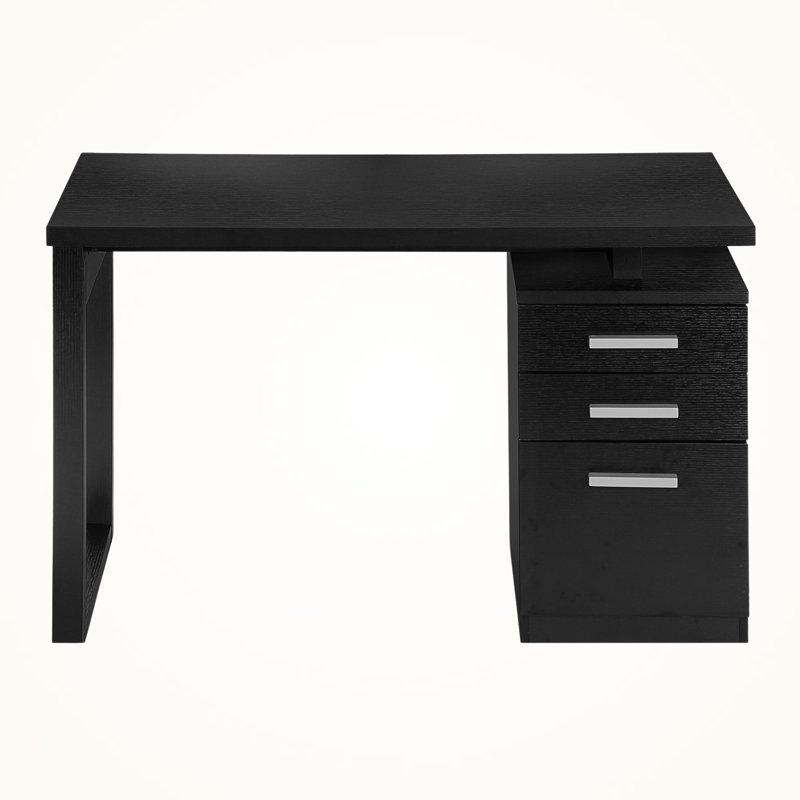 Bureau d'ordinateur à 3 tiroirs avec pieds en métal noir H 29,8 po x l 47,06 po x P 23,37 po Winton