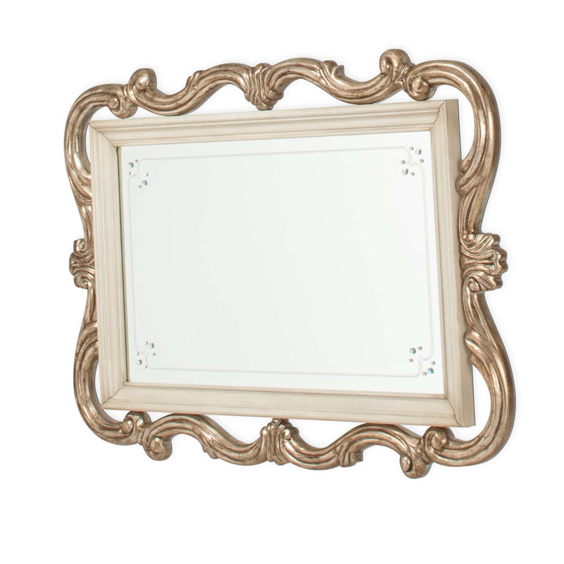 Platine de Royale Resin Beveled Mirror, Champagne