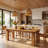 78.74-Inch Extra Long Dining Table for 6-8