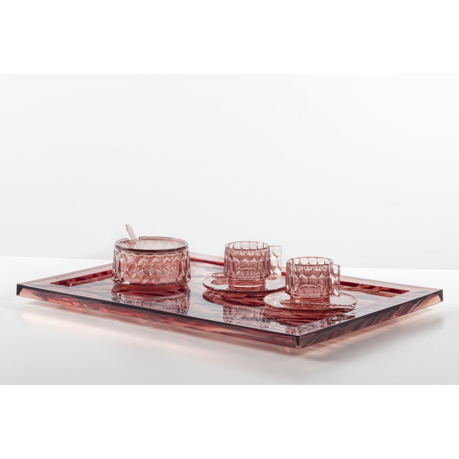 Kartell Dune Decorative Tray, 18.11" x 12.6", Pink
