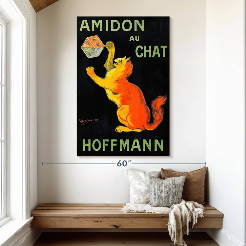 Brampt Amidon Au Chat, H 51 po x l 34 po