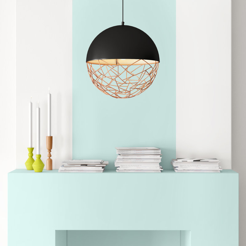 Clearview 1 - Light Sphere Pendant, Black/Copper
