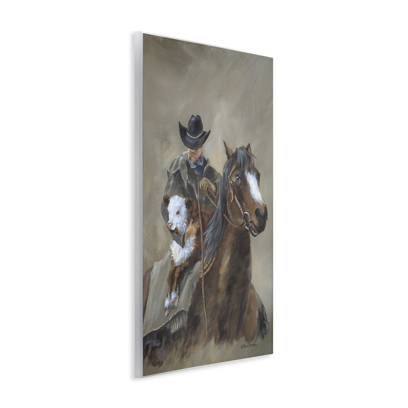 «Ranch Cowboy & Western Horse» par Pam Britton, H 15 po x l 10 po