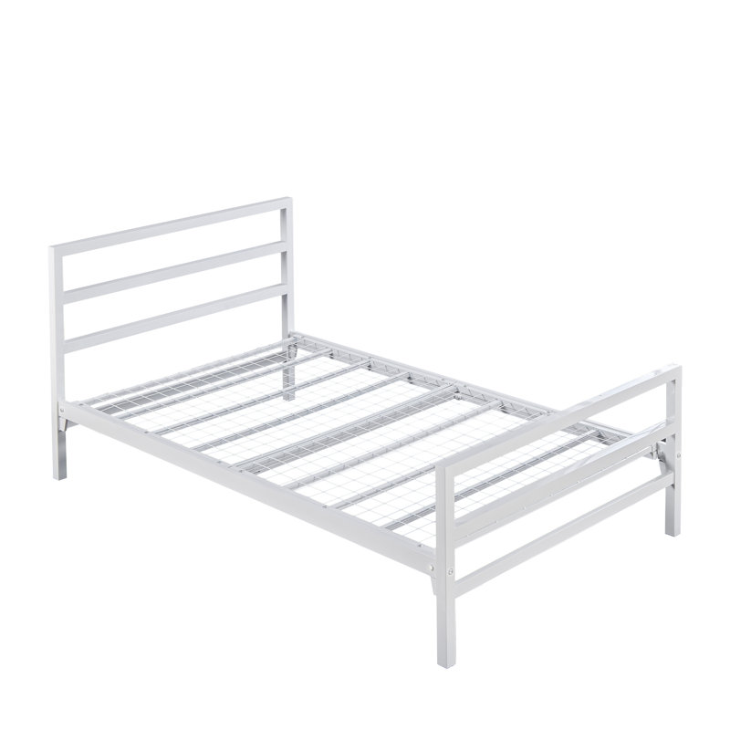 Metal Bed, Small Double (4'), White