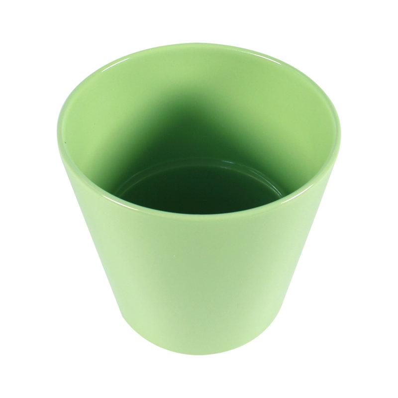 Handmade 2-Piece Ceramic Indoor Pot Planter Set, Light Green