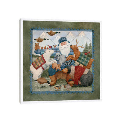 Woodland Santa 1 Piece Painting on Canvas