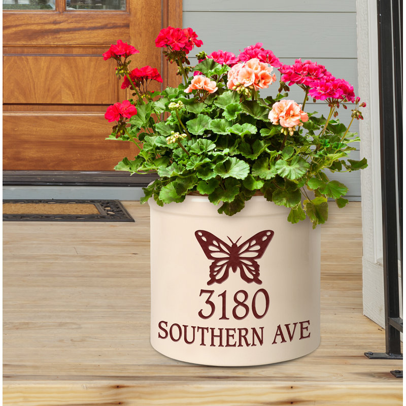 Woolbright Ceramic Pot Planter, Black, Yes