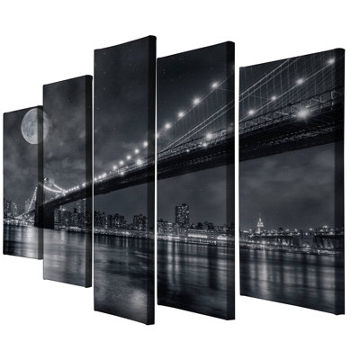 5 pièces sur toile tendue