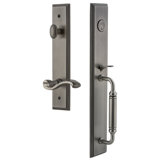 Carré Handleset with Deadbolt and Portofino Door Lever and Rosette