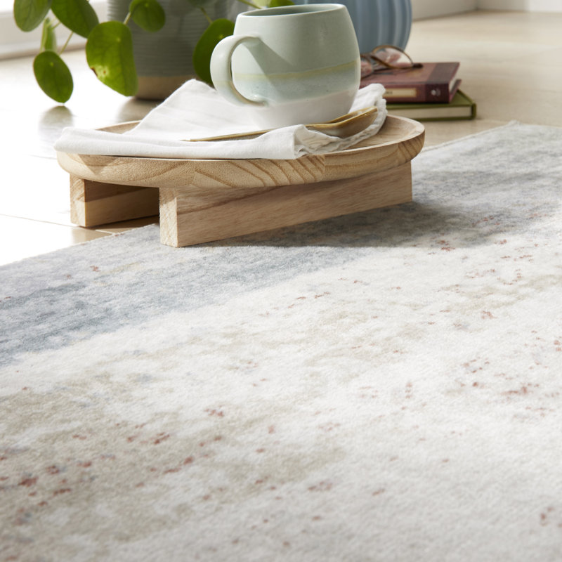 Abstract Light Multi Washable/Stain Guarded Area Rug, Rectangle 120 x 180 cm