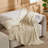 Cozy Winter Collection Bedsure 5 Pieces Cotton Comforter Set with Cotton Waffle Throw Blanket-110189439-110189441