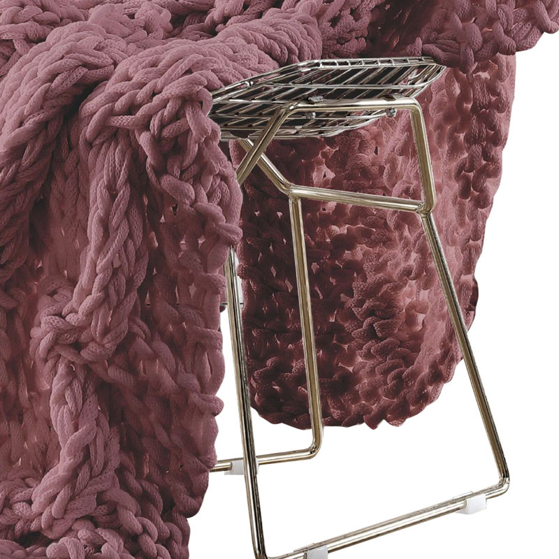 Rosewood Chunky Knit Cozy Acrylic Throw, 50" x 60"