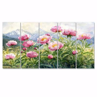 Mathews - pivoines - art mural traditionnel