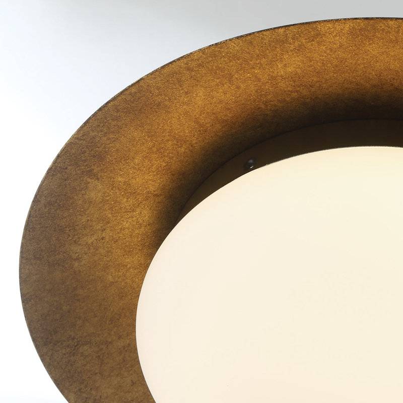Plafonnier encastré en verre Haines, H 5,375 po x l 15 po x P 15 po