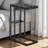 Pitt Accent Tables, Black Marble Look Laminate, Black Metal, 25.02'' H X 10.05'' W X 18.03'' D