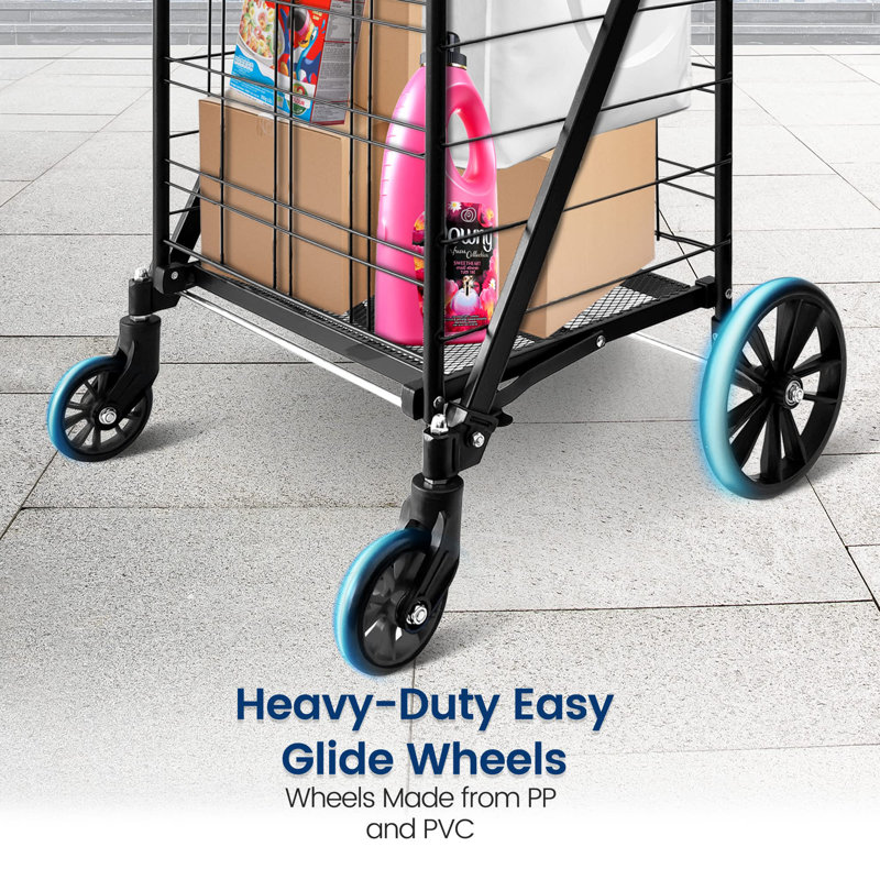 Dolly Cart With Wheels RXUJYC Heavy Duty Folding Grocery Cart