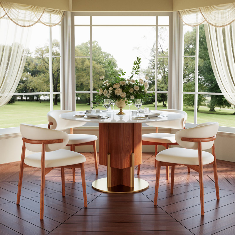 Table bistro moderne 43 po pour 2-4 places Modern, H 29,9 po x L 43,3 po x l 43,3 po, Blanc