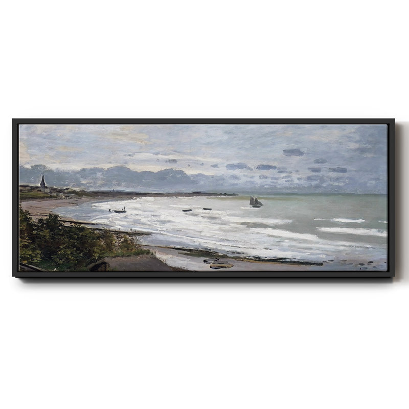 The Beach at Saint- Framed Canvas