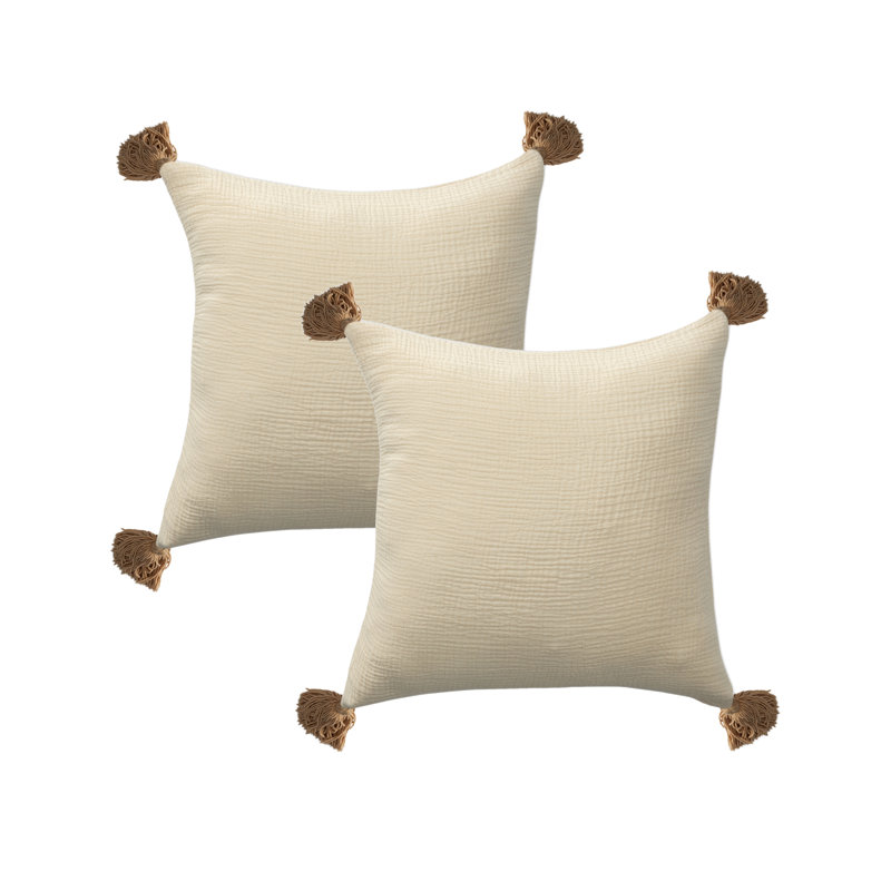 Ensemble de 2 taies décoratives Rootara, Tan/Beige