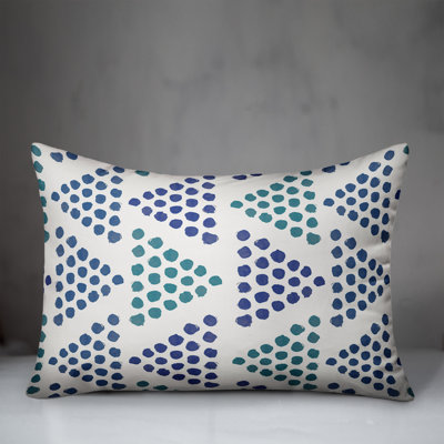 Polka Dots Outdoor Reversible Throw Pillow