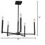 5 Light Chandelier In Matte Black Finish