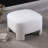 White Sherpa Sofa Ottoman