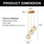 Luminaire suspendu 3 lumières Kambria-74401980