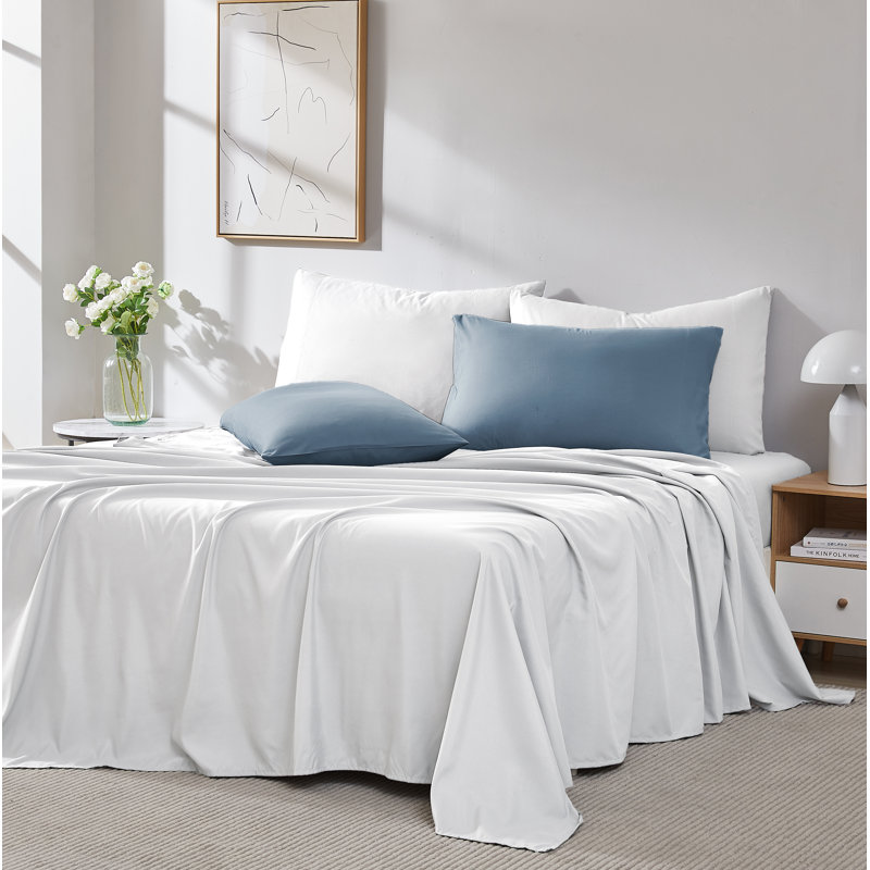 Deux taies d'oreiller en microfibre Eldon par Southshore Fine Linens, Taies d'oreiller pour grand lit, Bleu couronne