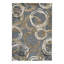 Tapis 5 x 7, motif rond abstrait, velours de 13 mm, moyen, gris, brun-2046344425