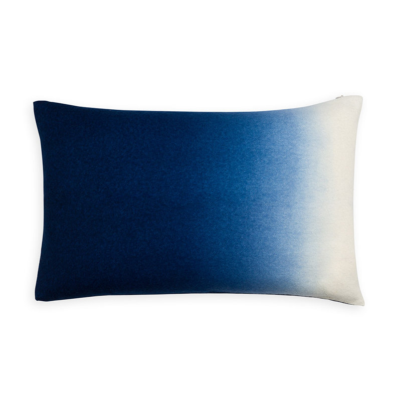 Hand-dyed Ombre Baby Alpaca Rectangle Throw Pillow