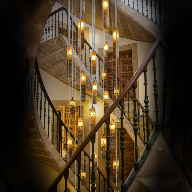 Romantic Candles 25 - Light Pendant, White, 96" H x 26" W x 26" D