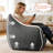 Bean Bag Chair for Adults with Corduroy Fabric and Foam Filled, Gray-473413690