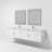 Geneva 84" Wall-Mounted Double Bathroom Vanity Set with Mirror-87285972-112952428