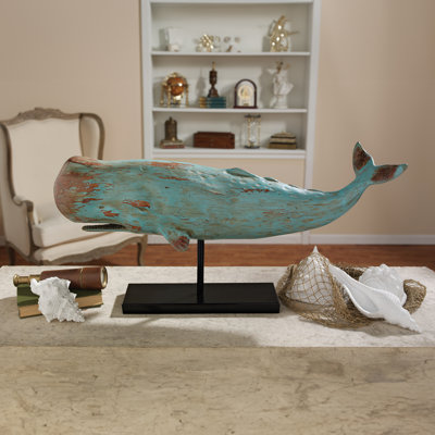Folk Art Whale Sculpture