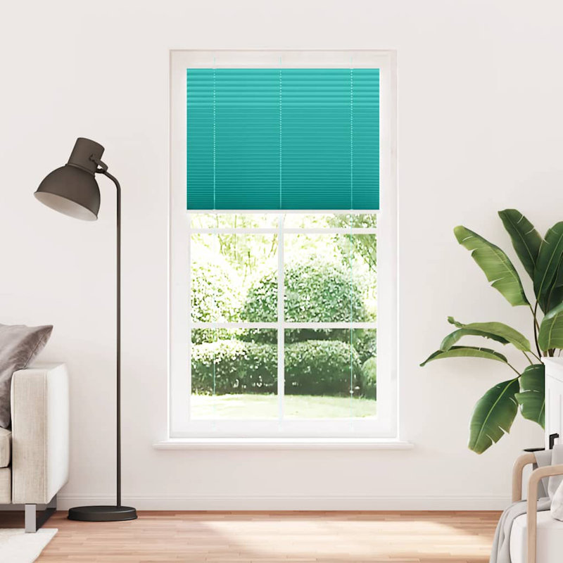 Room Darkening Pleated shade, Petrol Green, 100cmW x 200cmL