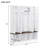 Versatile Hall Tree With 4 Hanging Hooks, Brown Wood Grain Bench With Multiple Storage Space, Entryway Cabinet With Open Compartments For Living Room, Hallway-869694534