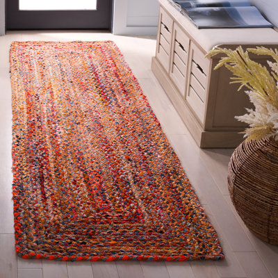 Braided Hand Woven Cotton Solid Color Indoor Rug