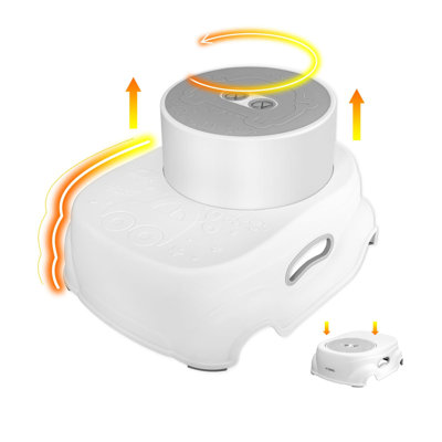 Marchepied réglable à 2 hauteurs avec base en caoutchouc antidérapante et marches | Conception robuste d'une seule pièce, lavabo de salle de bain d'une capacité de 150 lb, toilette, chambre à coucher
