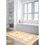 Tapis décoratif beige en laine de conception unique 3 pi 10 po x 5 pi 10 po derius noué à la main New Age