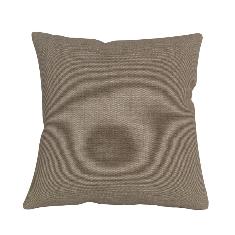 Sunbrella® Indoor/Outdoor Throw Pillow, Dark Brown Solid Color