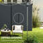 Paroi latérale en tissu gris Outsunny